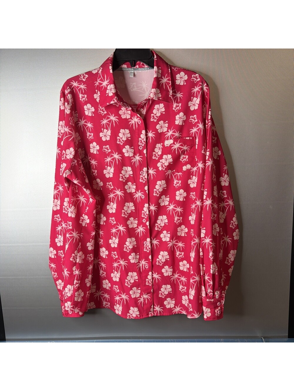 CINCH Shirt Womens XLarge Floral Print Pink